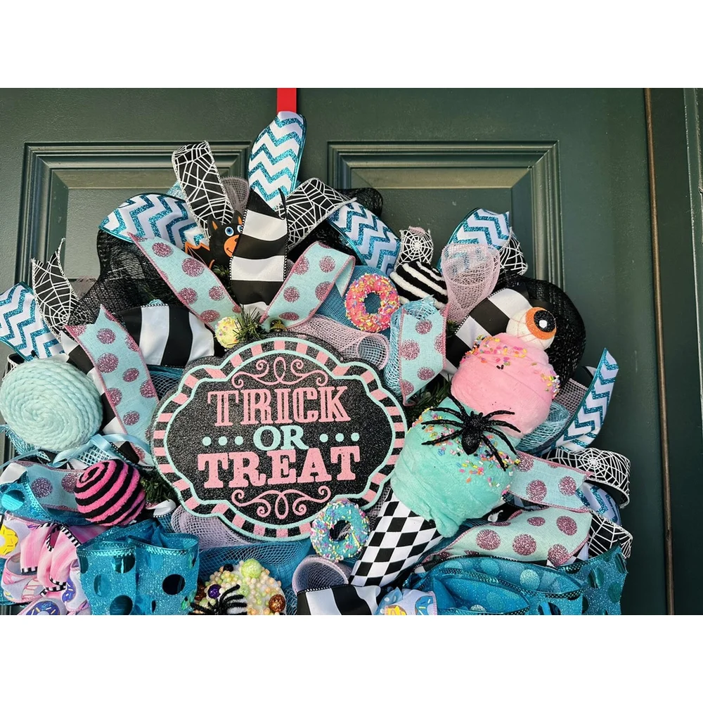 Candyland Wreath, Candy Wreath, Halloween Wreath, Whimsical Wreath